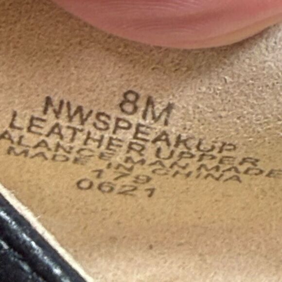 Nine West Black Ballet Leather Speakup flat Size 8 - Picture 6 of 6
